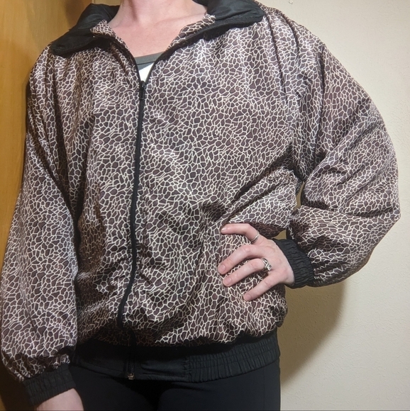 PTNY Vintage 90's/Y2K windbreaker giraffe print - Picture 1 of 14